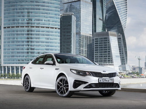 Коврики текстильные "Классик" для Kia Optima IV (седан / JF) 2018 - 2020, темно-серые, 5шт.