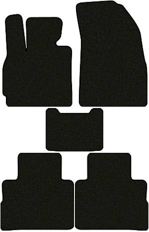 Коврики текстильные "Классик" для EXEED RX I (suv / SUV) 2022 - Н.В., черные, 5шт.