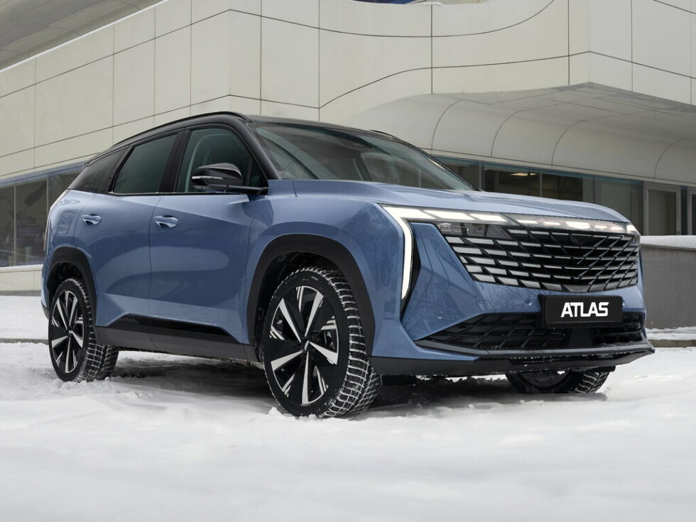 Коврики текстильные "Премиум+" для Geely Atlas II (suv / 2.0L FX11 (2WD)) 2023 - Н.В., черные, 3шт.